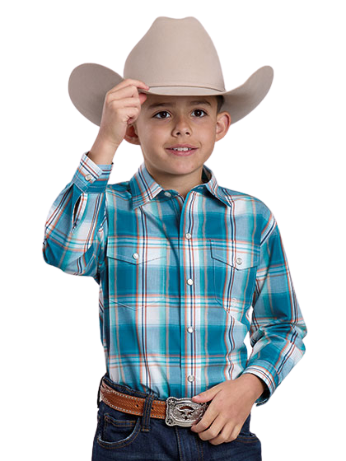 Western Shirt 2890 Sunset Plaid - Child