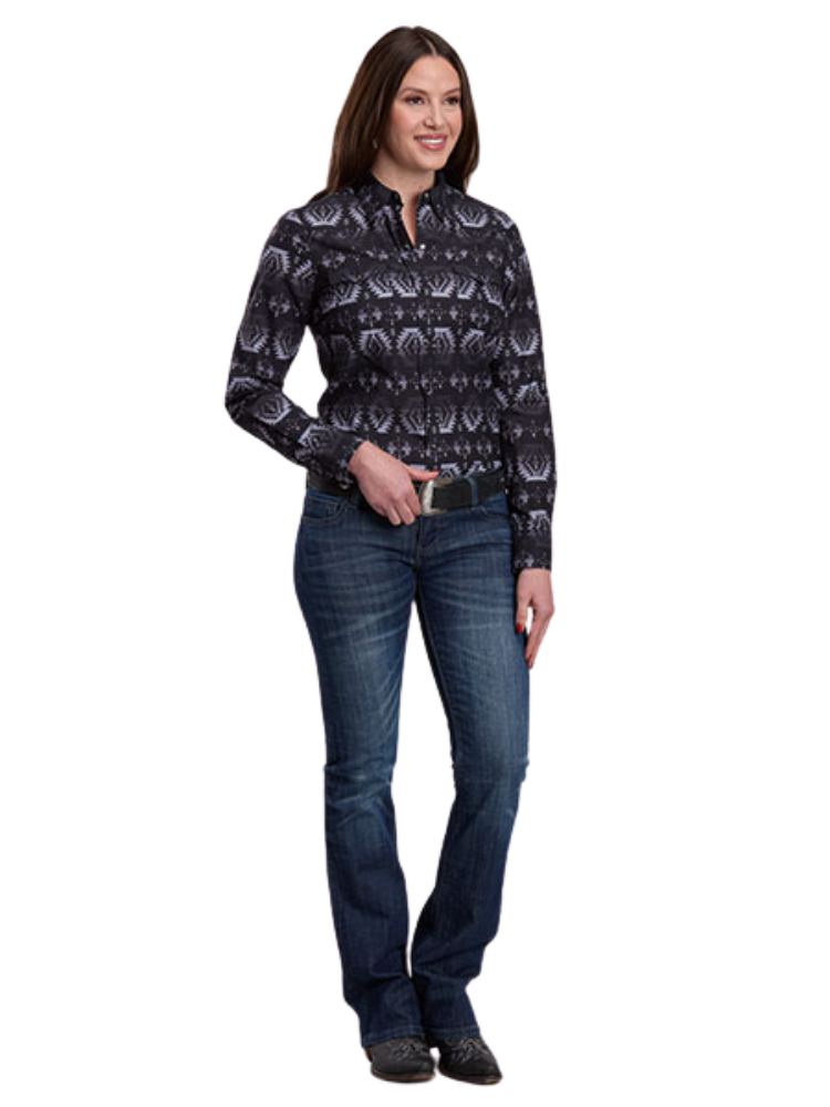Chemise Western Horizontal Ombre Aztec - Femme
