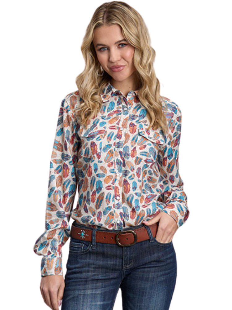 Chemise western Feathers - Femme