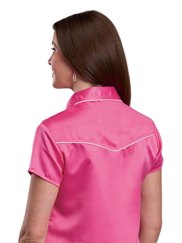 Women's Magenta Short-Sleeve Western Shirt