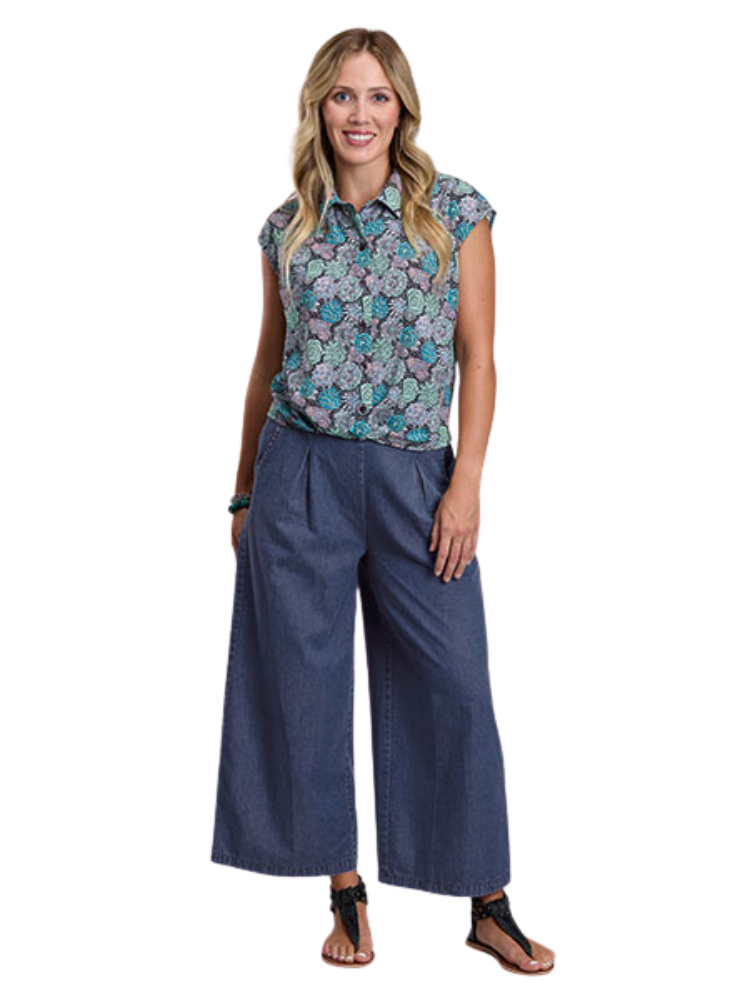Pantalon Palazzo Denim Studio West - Femme