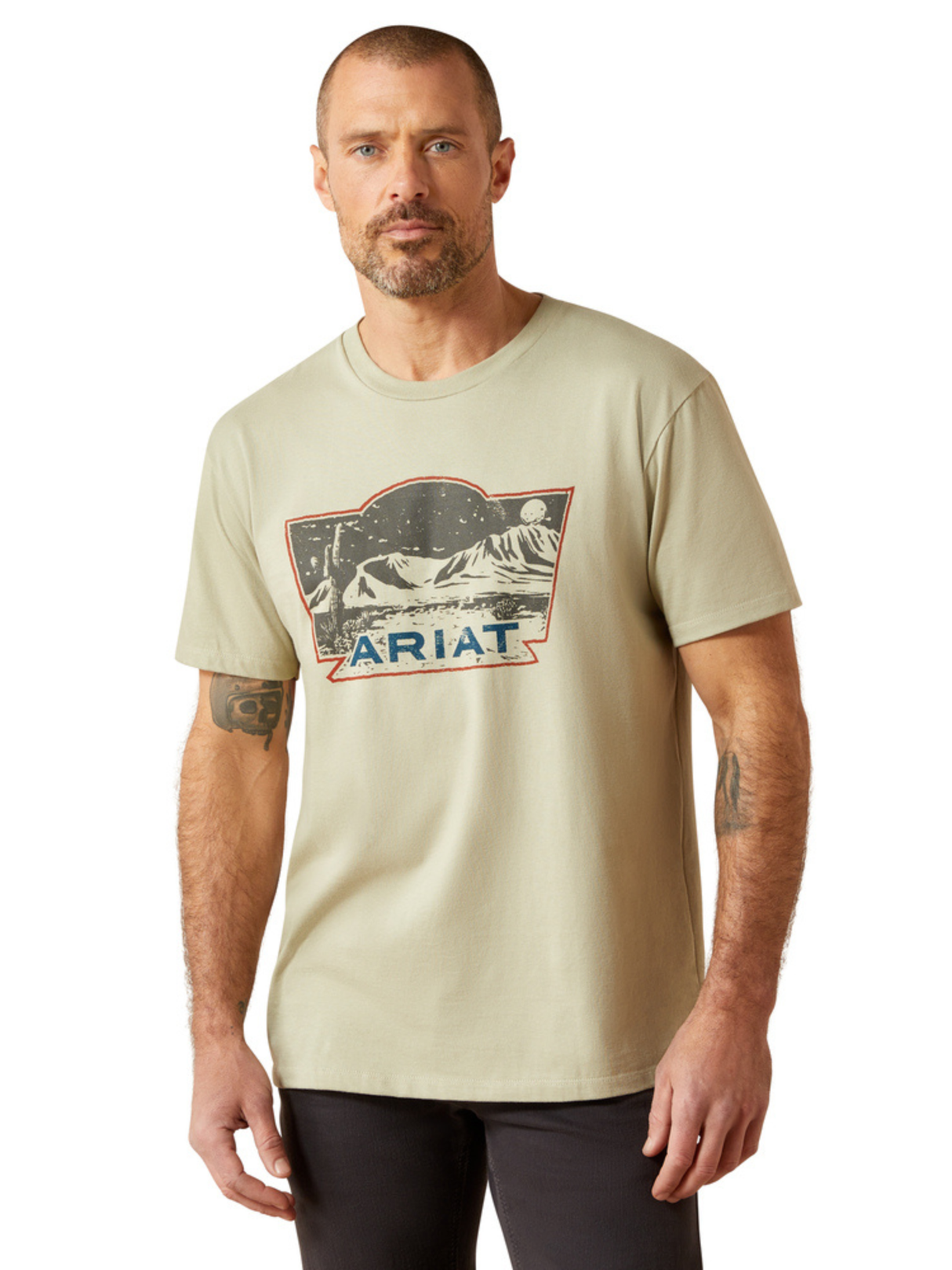 T-shirt Stamped Landscape - Homme