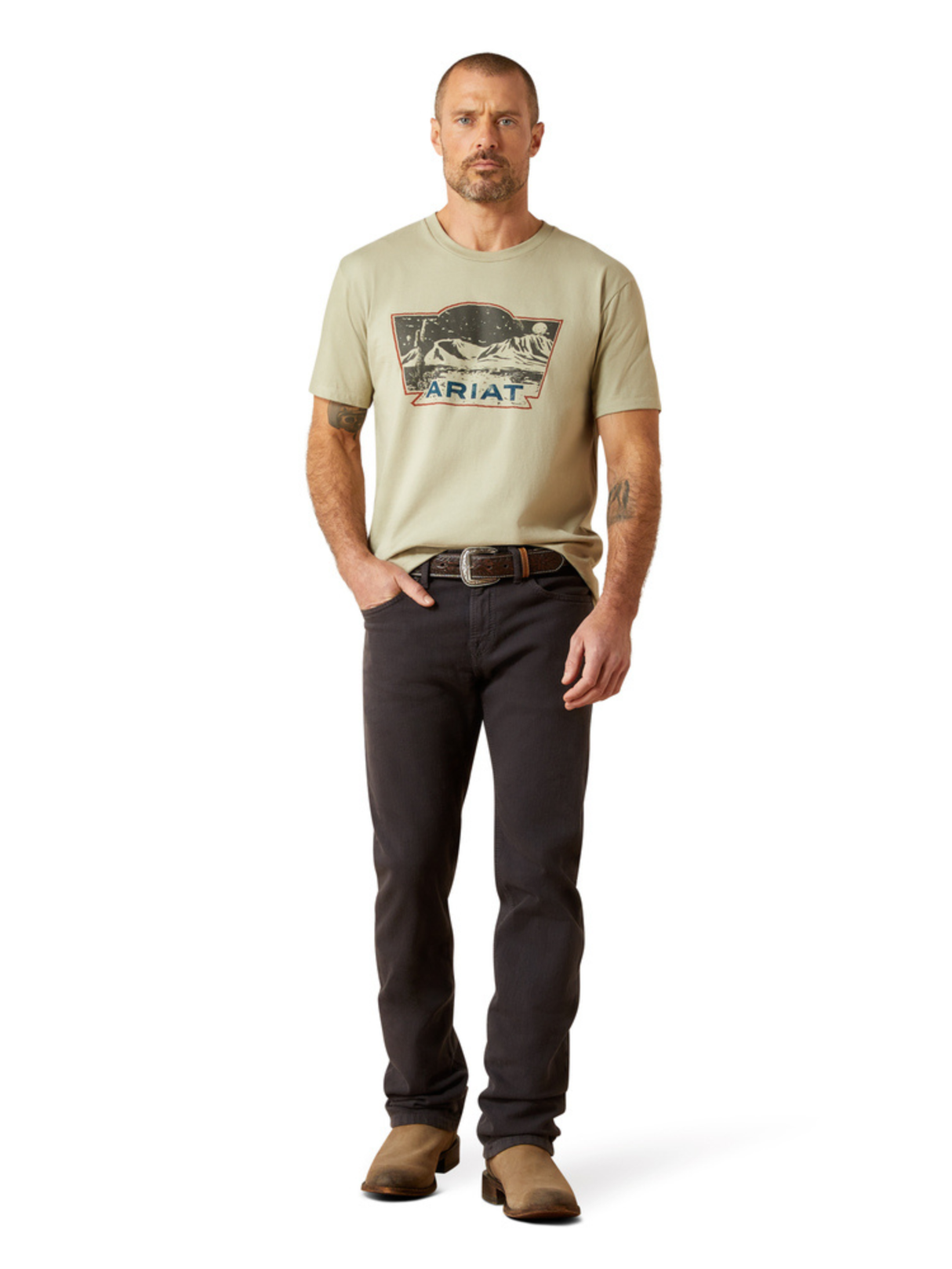 T-shirt Stamped Landscape - Homme