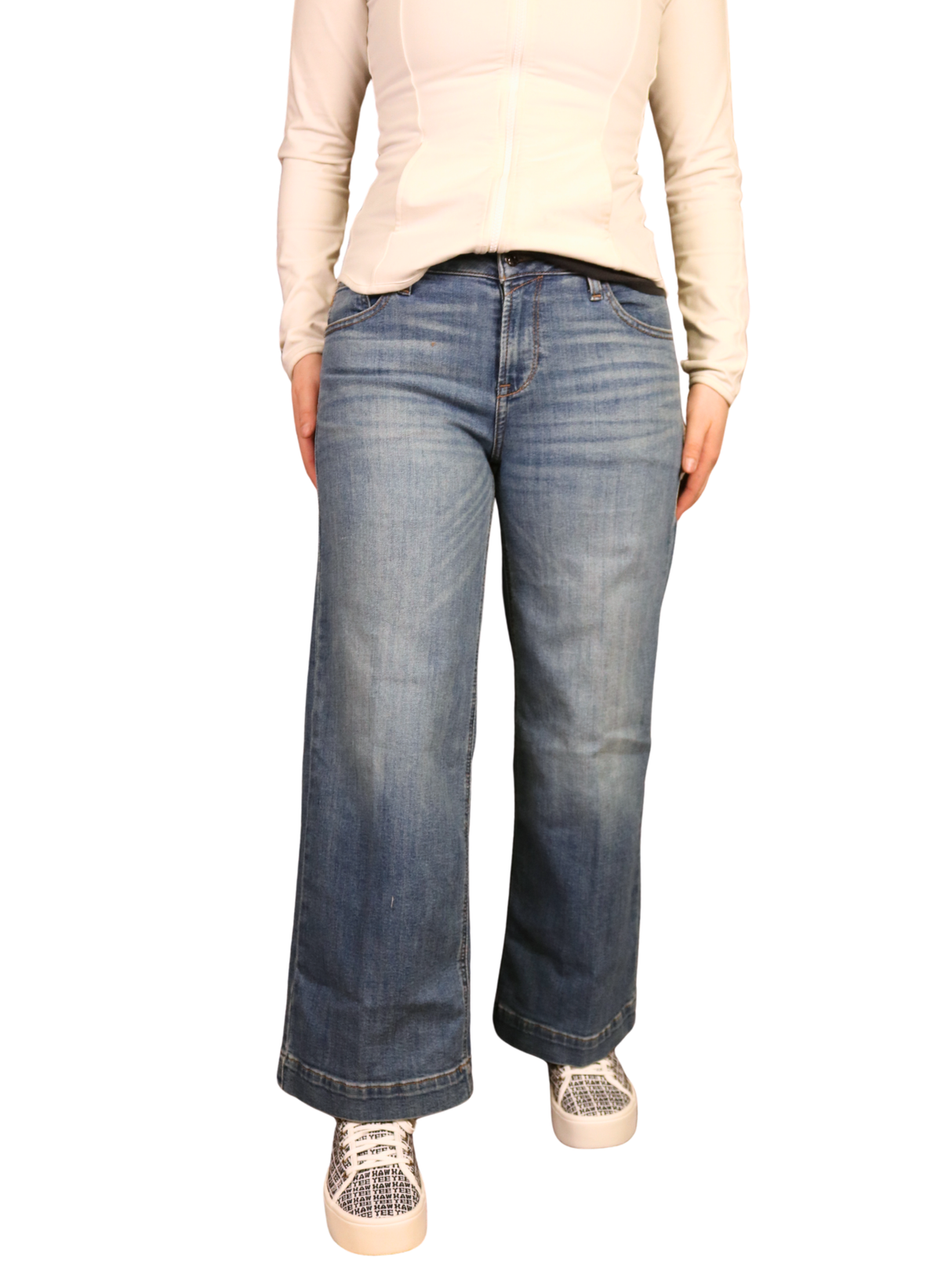 Women's Jazmine Western Wide Leg Cropped Jeans
