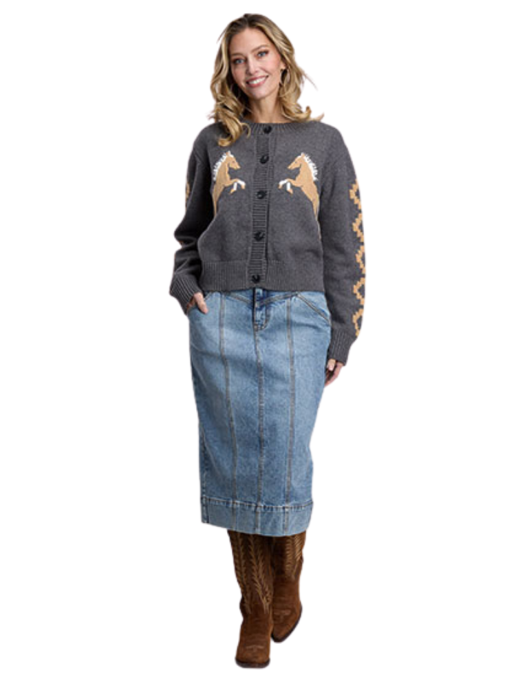 Cardigan Bronc Crop - Femme