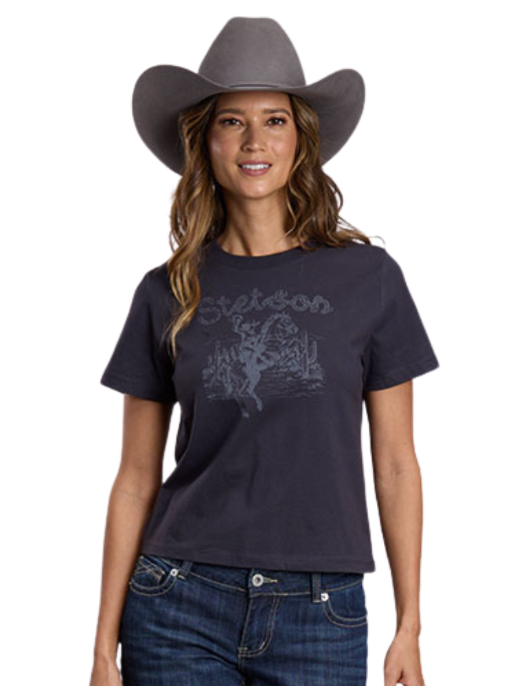 T-Shirt Cowgirl in Desert Scene - Femme