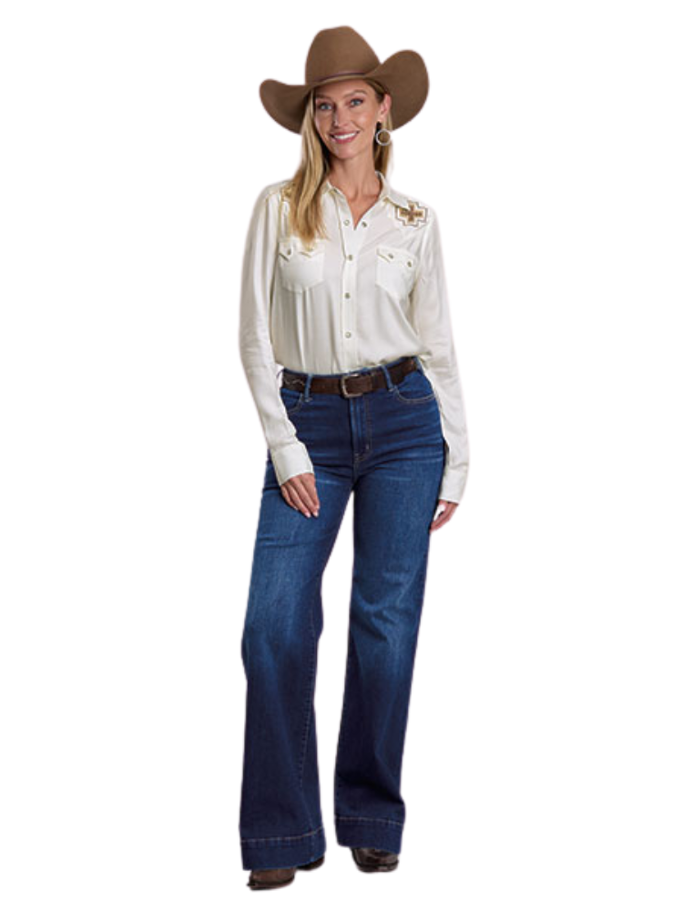 Women's Aztec Embroidered Western Shirt