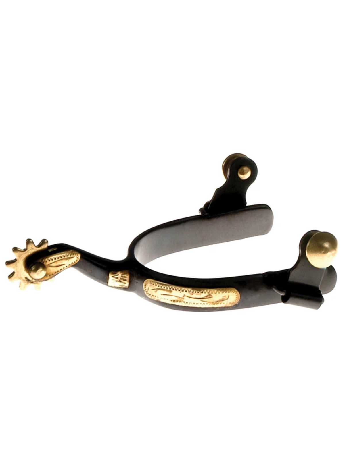 Éperons Western Roping 10 pointes Black steel