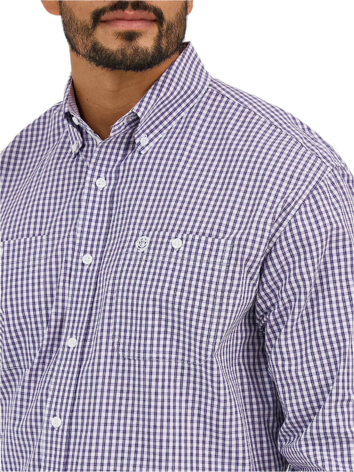 George Strait Amethyst Checks Shirt - Men's