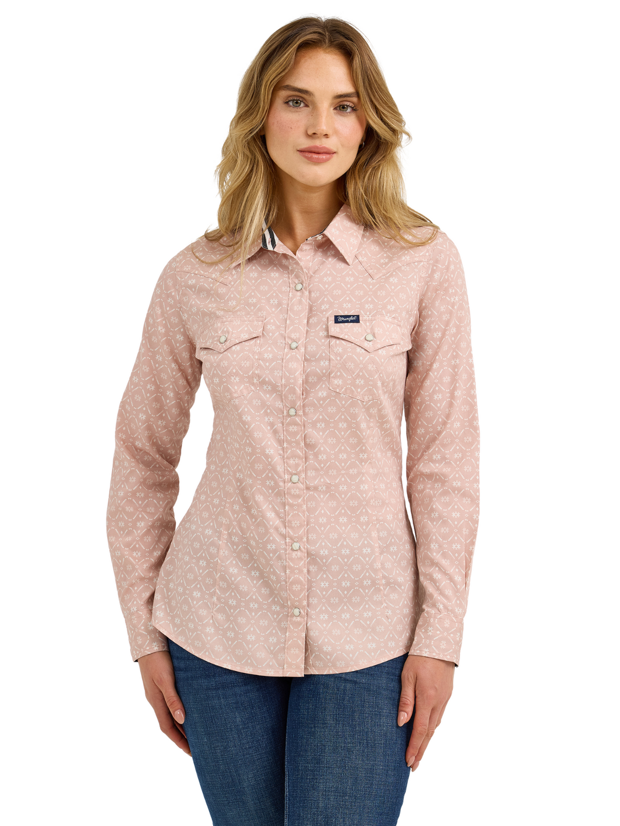Western Print Pink Shirt - Women