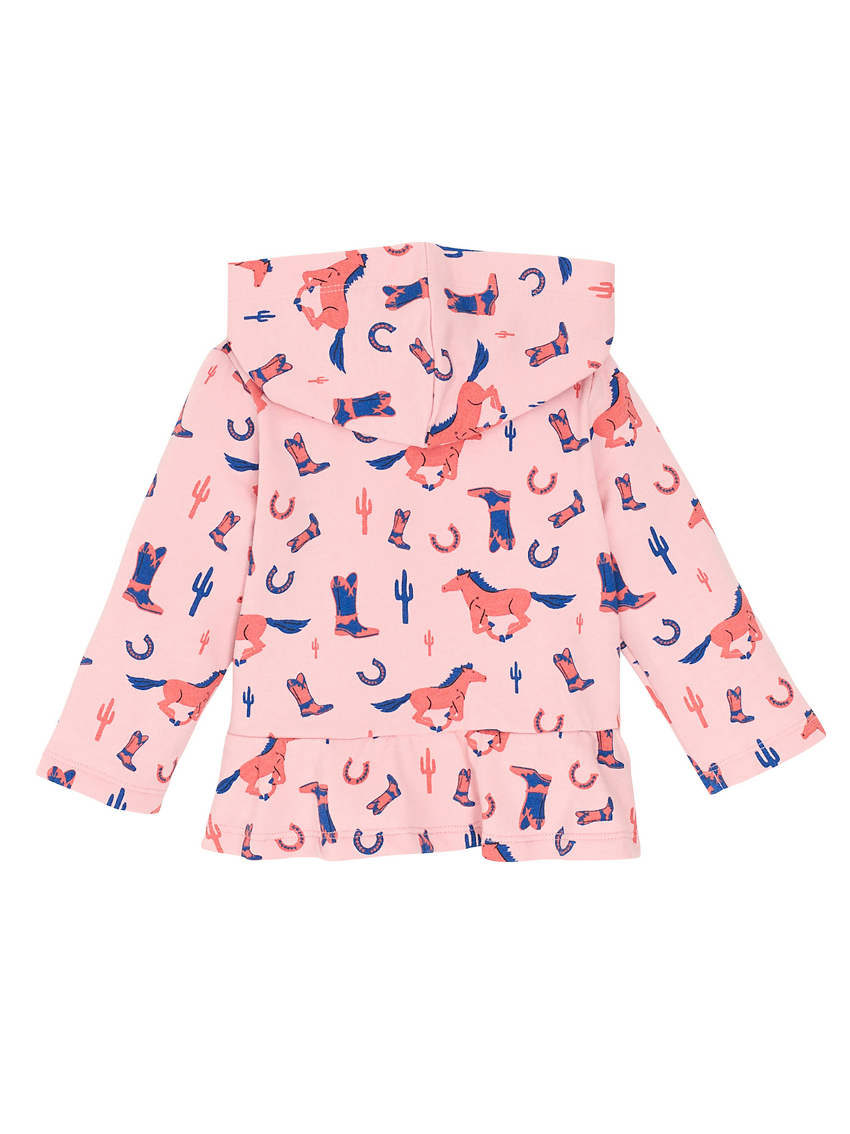 Horse Pink Zip-Up Fleece Coat - Toddler