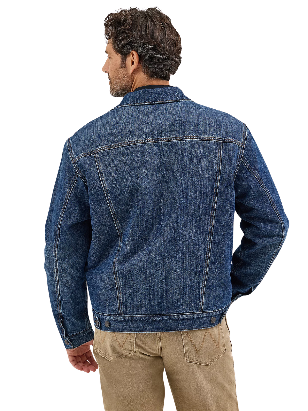 Manteau Western en jeans avec doublure de Sherpa - Homme