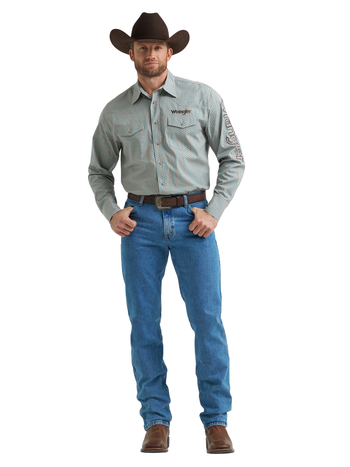 Chemise western snaps Logo Peacock - Homme