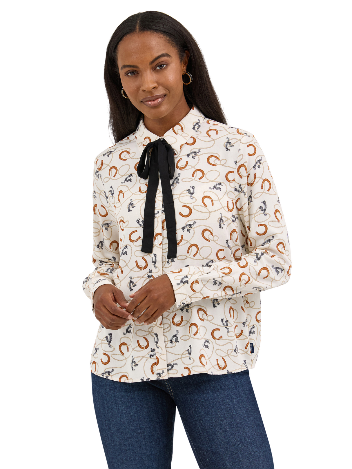 Chemise Western Tie Neck - Femme