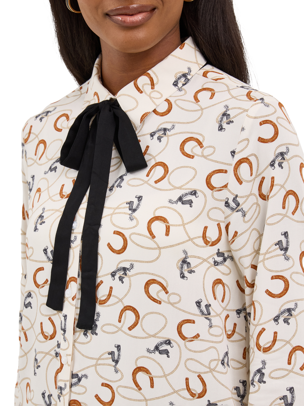 Chemise Western Tie Neck - Femme