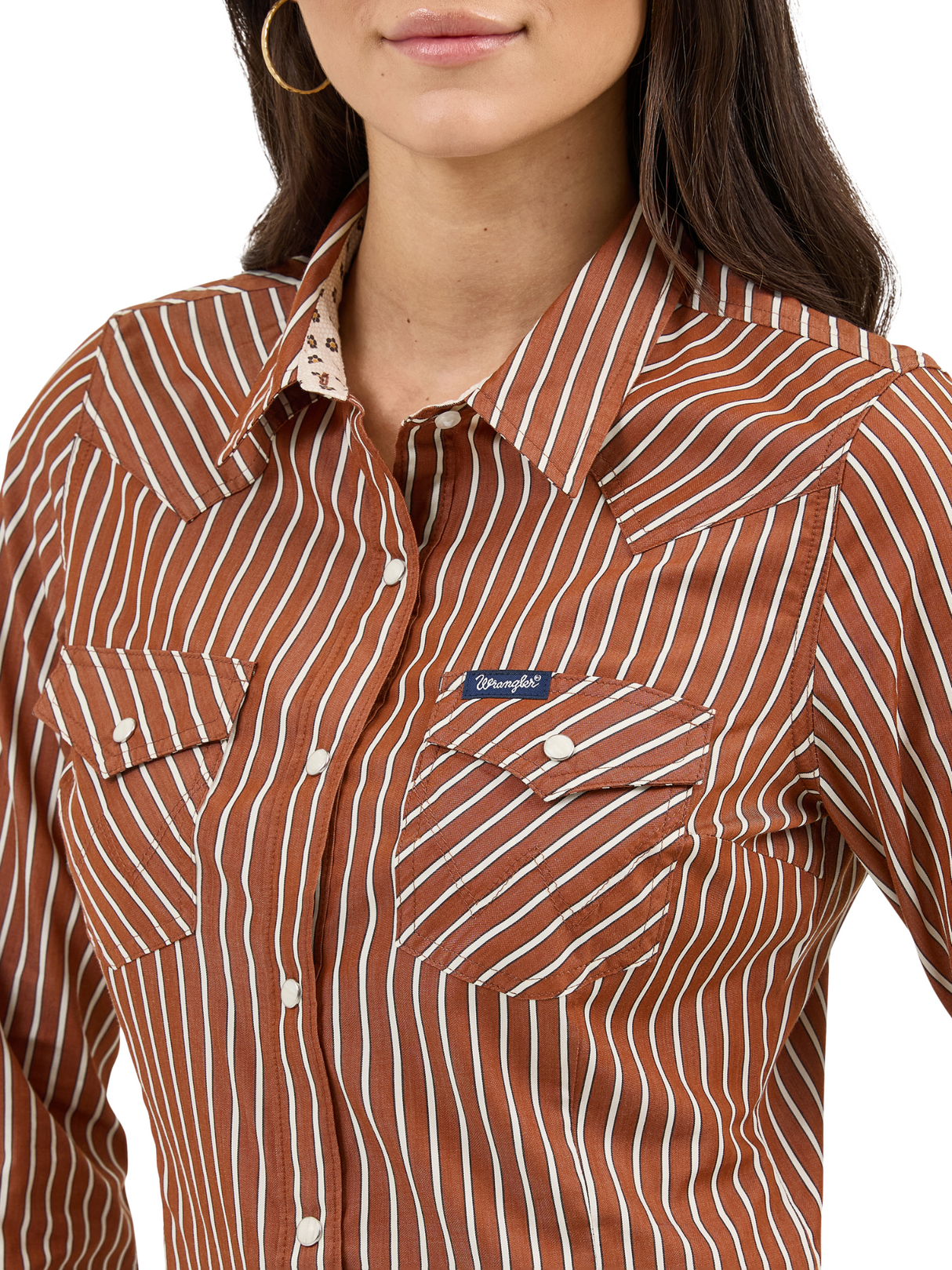 Chemise Western Rust Stripes - Femme