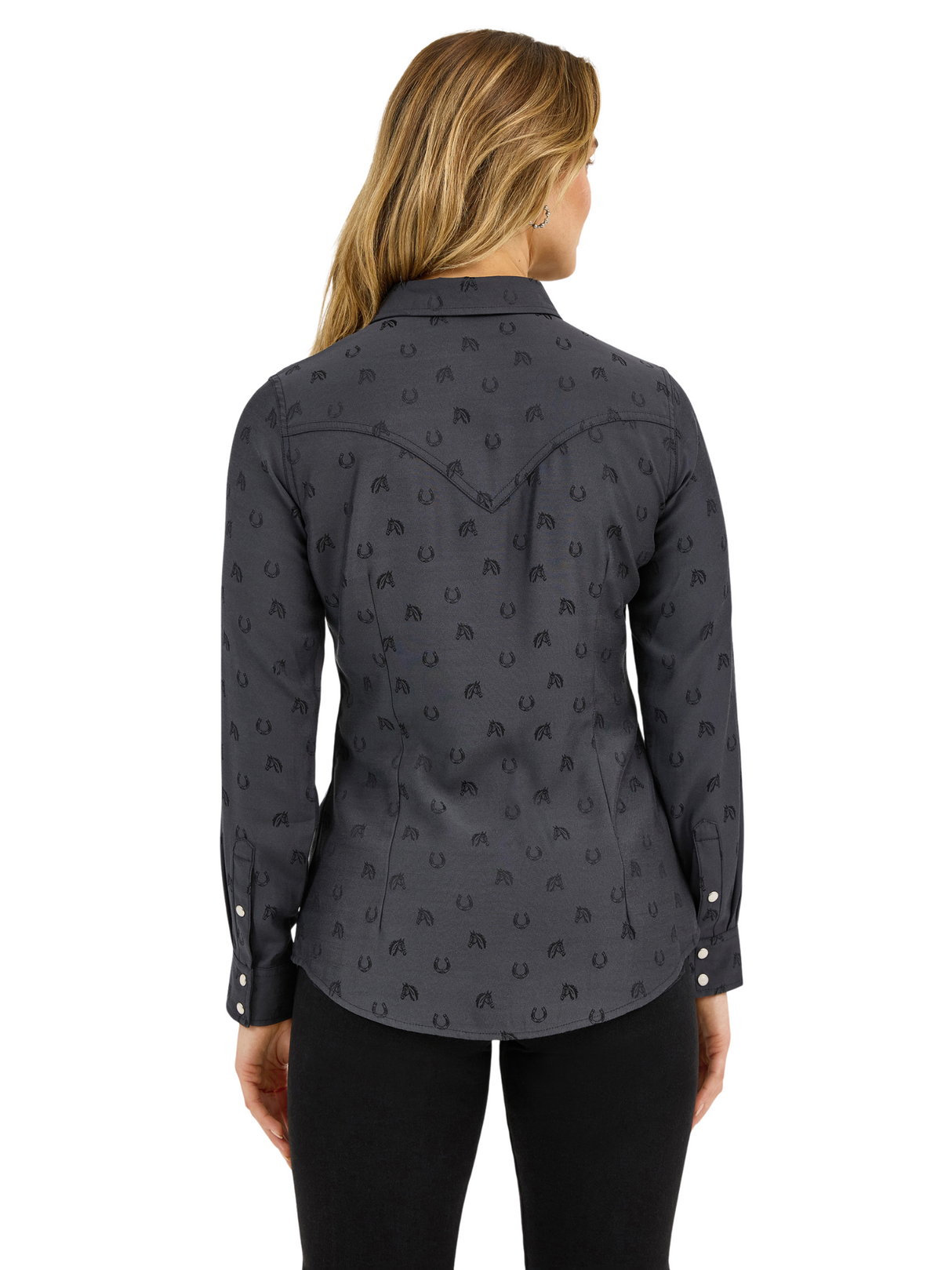 Chemise Western Retro Snap Horseshoe - Femme