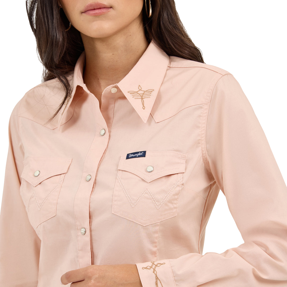 Chemise Western Vintage Rose - Femme