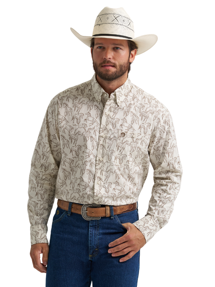 Chemise Western George Strait Walnut - Homme
