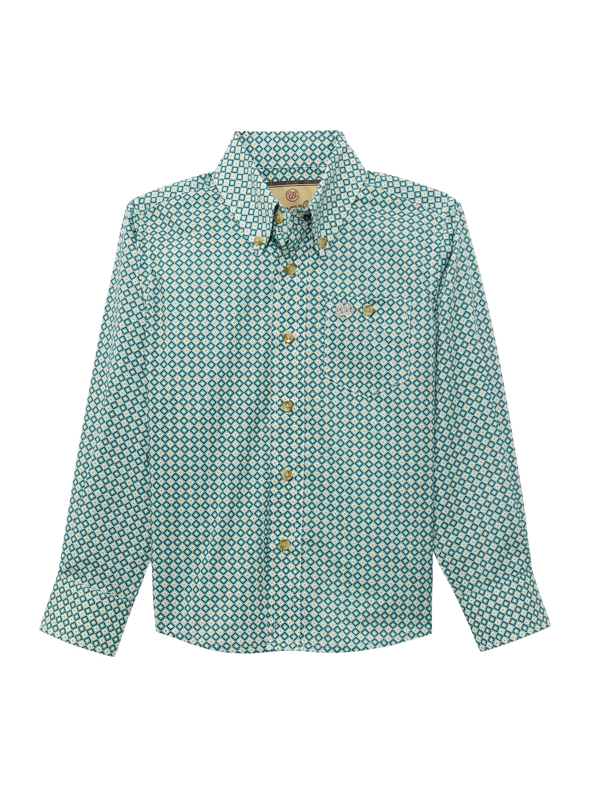 Chemise Western Losanges Verts - Garçon