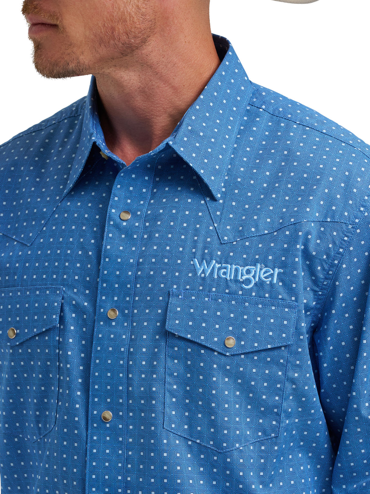 Chemise Western Logo Bleu - Homme