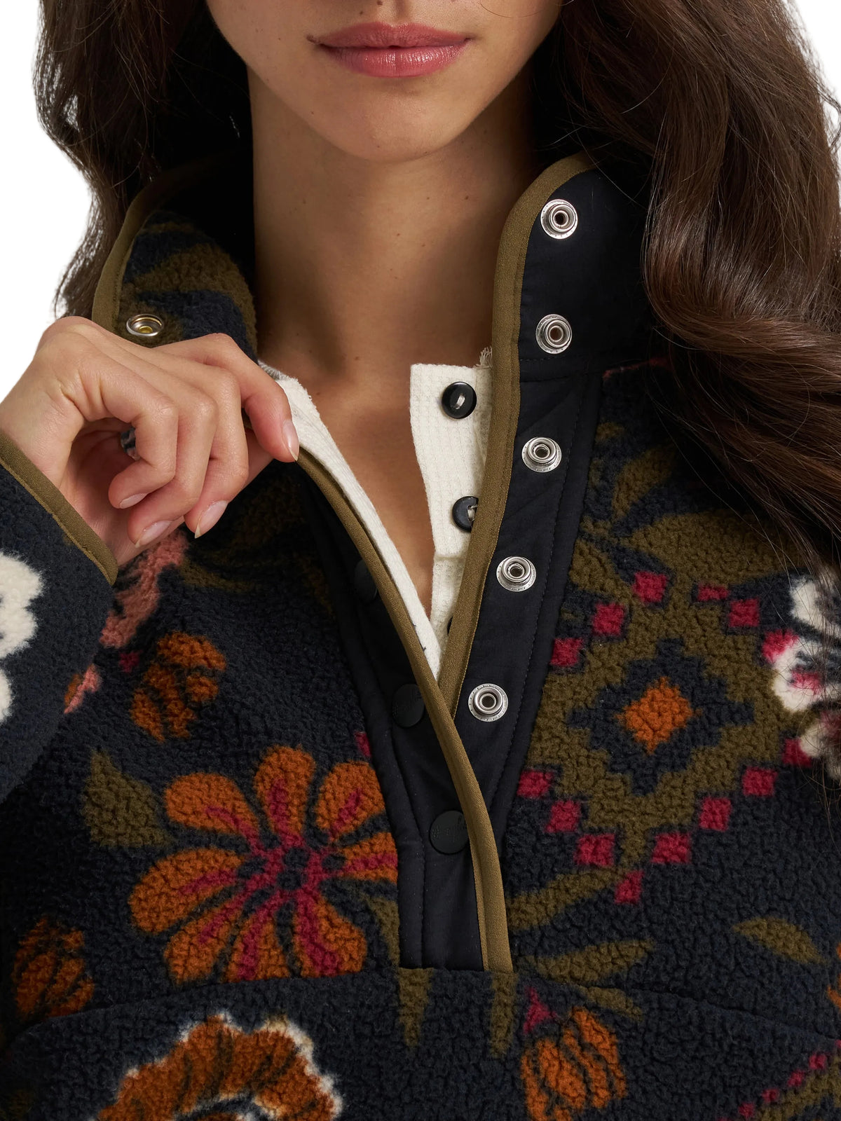 Women's floral sherpa jacket