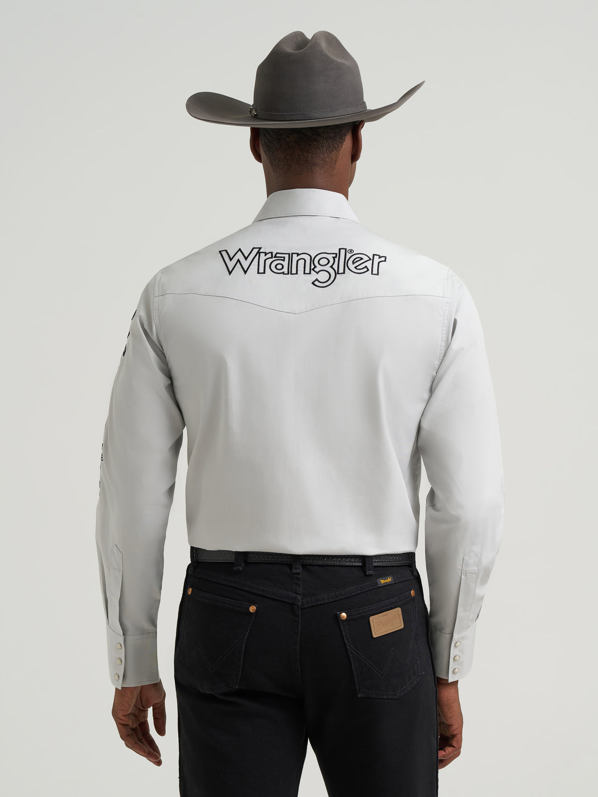 Chemise Western blanche à broderies - Homme