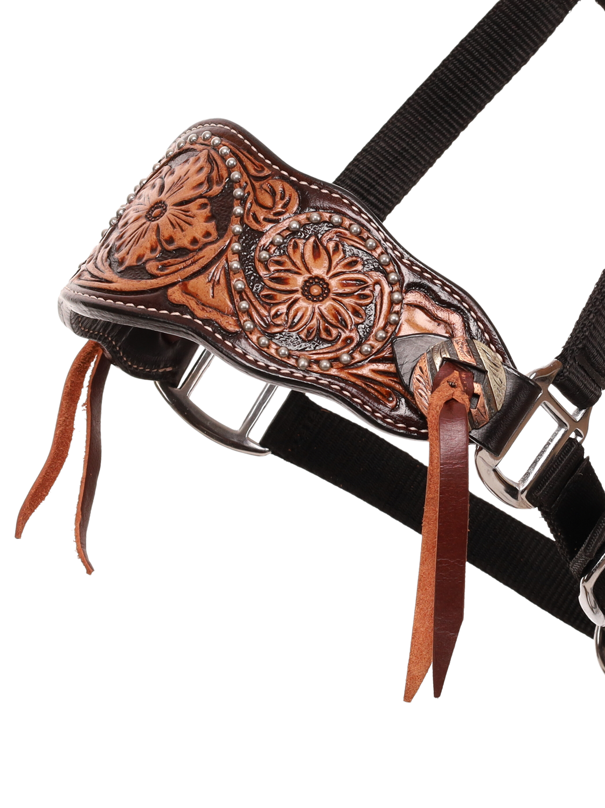 Licou Bronc Magnolia avec nez en cuir