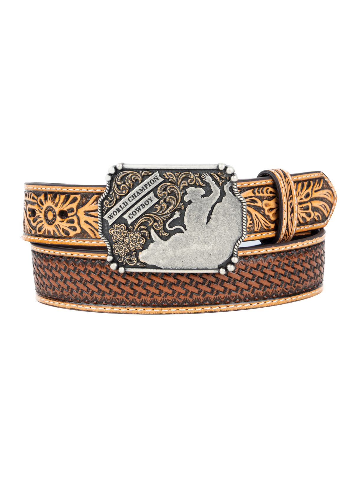 Ceinture Inlay Tressé avec boucle rider - Enfant