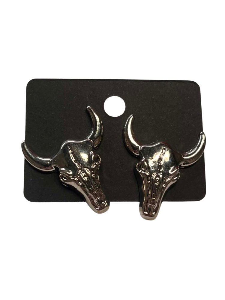 Boucles D'oreilles Longhorn Argenté