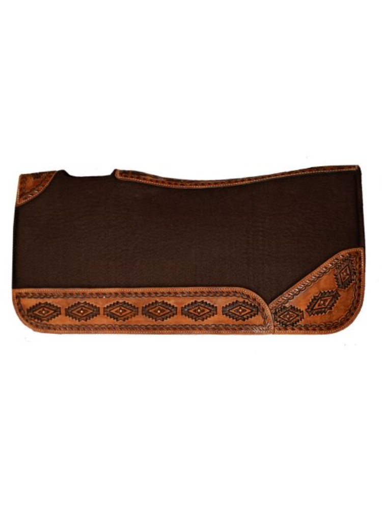 Tapis de selle feutre contourné Aztec 32” x 31”