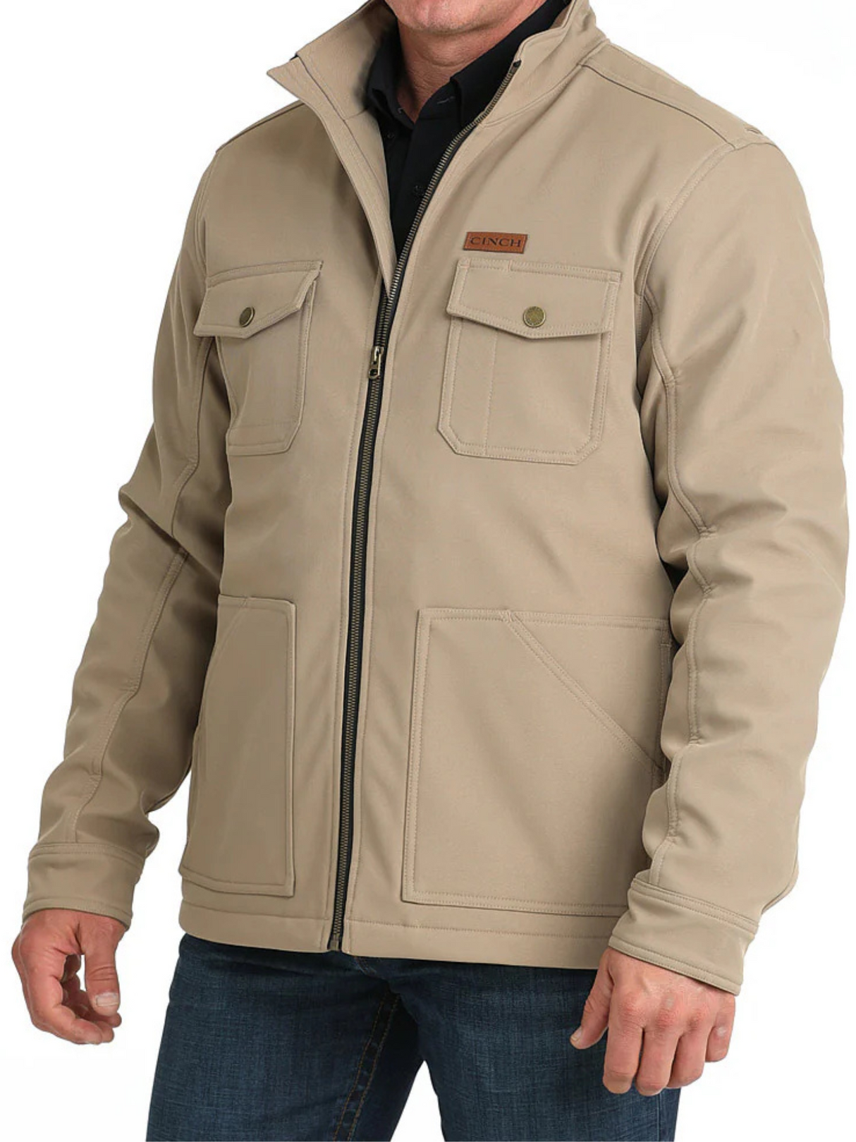 Veste Beige Pâle avec Poche Discrète - Homme