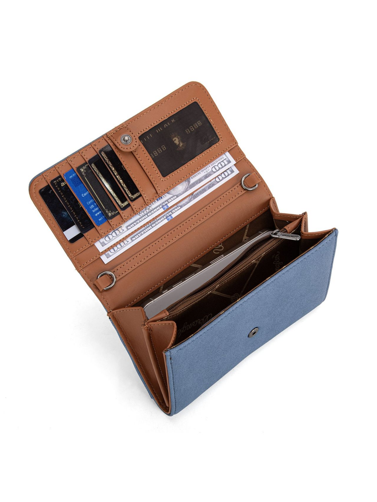 Portefeuille / sac bandoulière Canvas avec logo