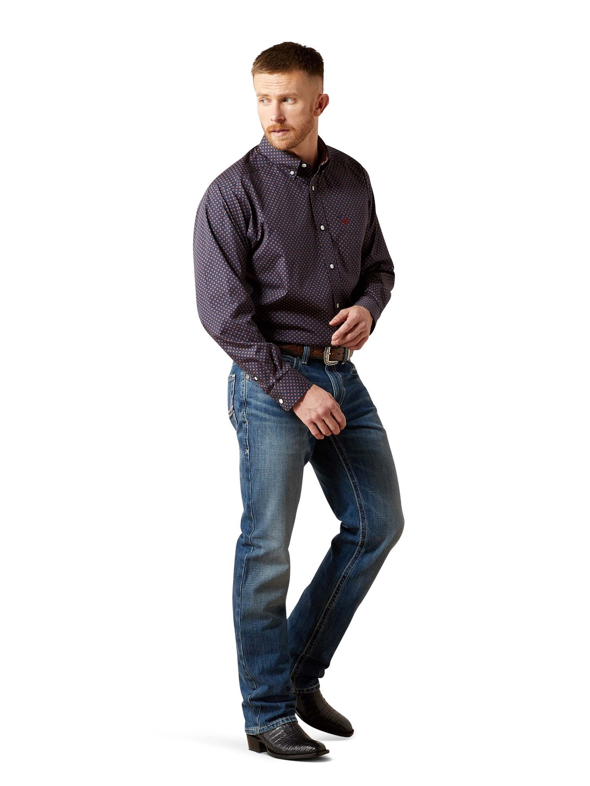 Chemise Briggs Navy Wrinkle Free - Homme