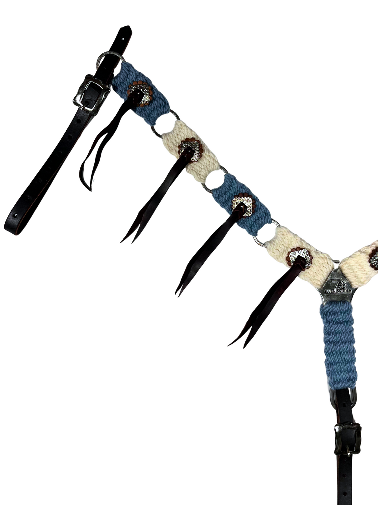 Bricole Western en Mohair et conchos