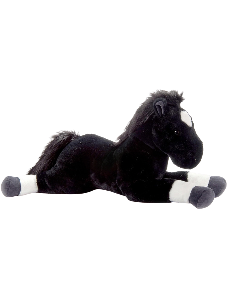 Peluche cheval noir Wild Onez Jumbo 24 po