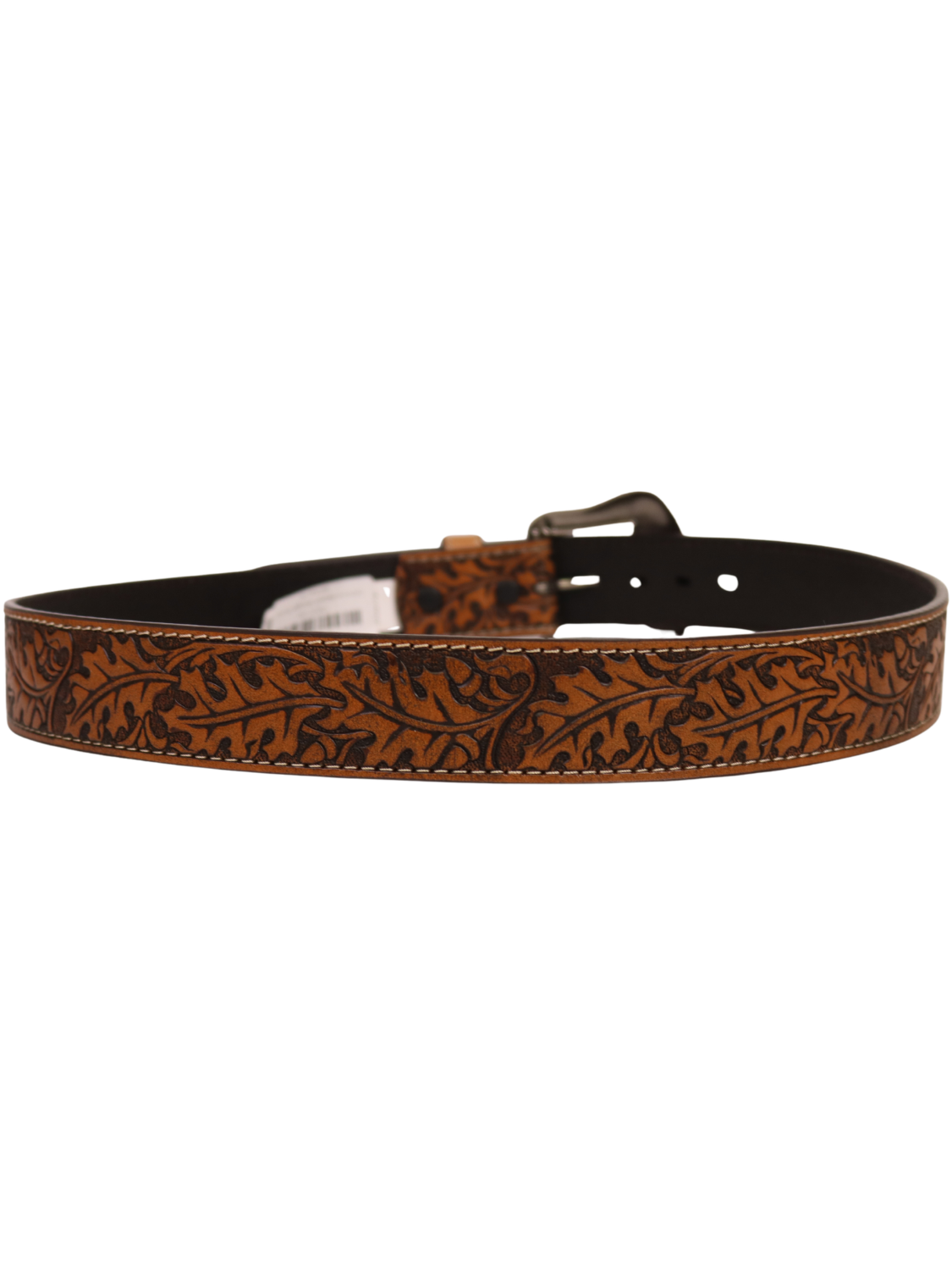 Acorn & Leaf Embossed Western Belt - Men's