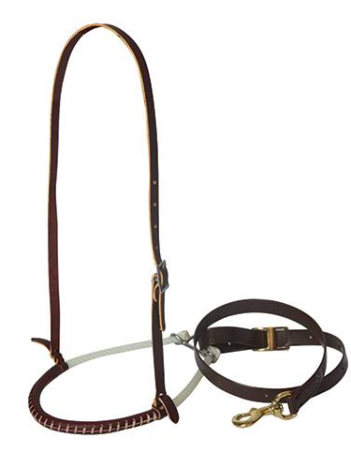 Tie-down with laced noseband – Chocolate
