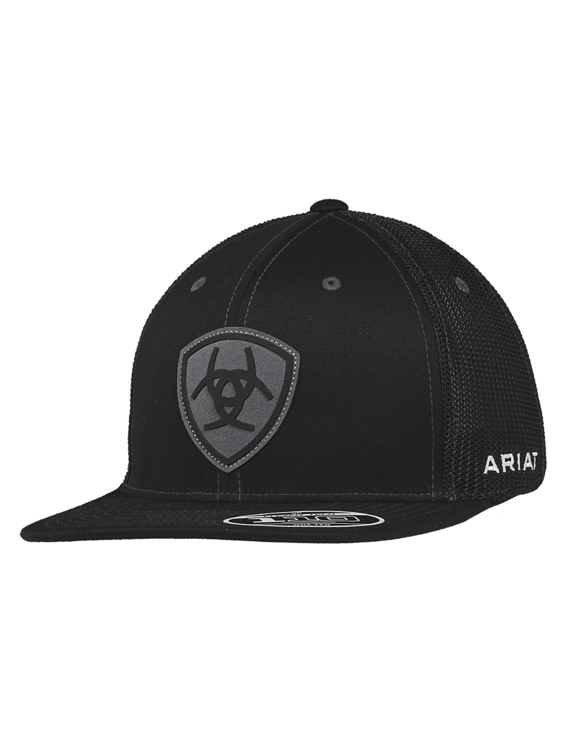 Casquette FlexFit 110 Snap Back à Écusson suédé noir