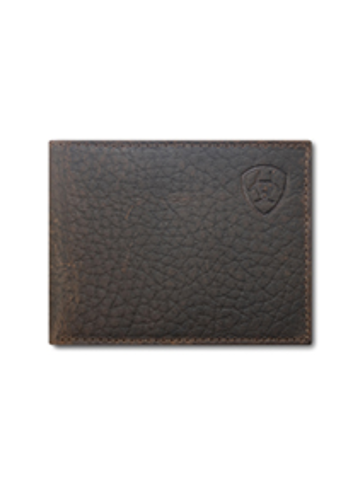 Portefeuille Bifold Shield Logo Ariat en cuir