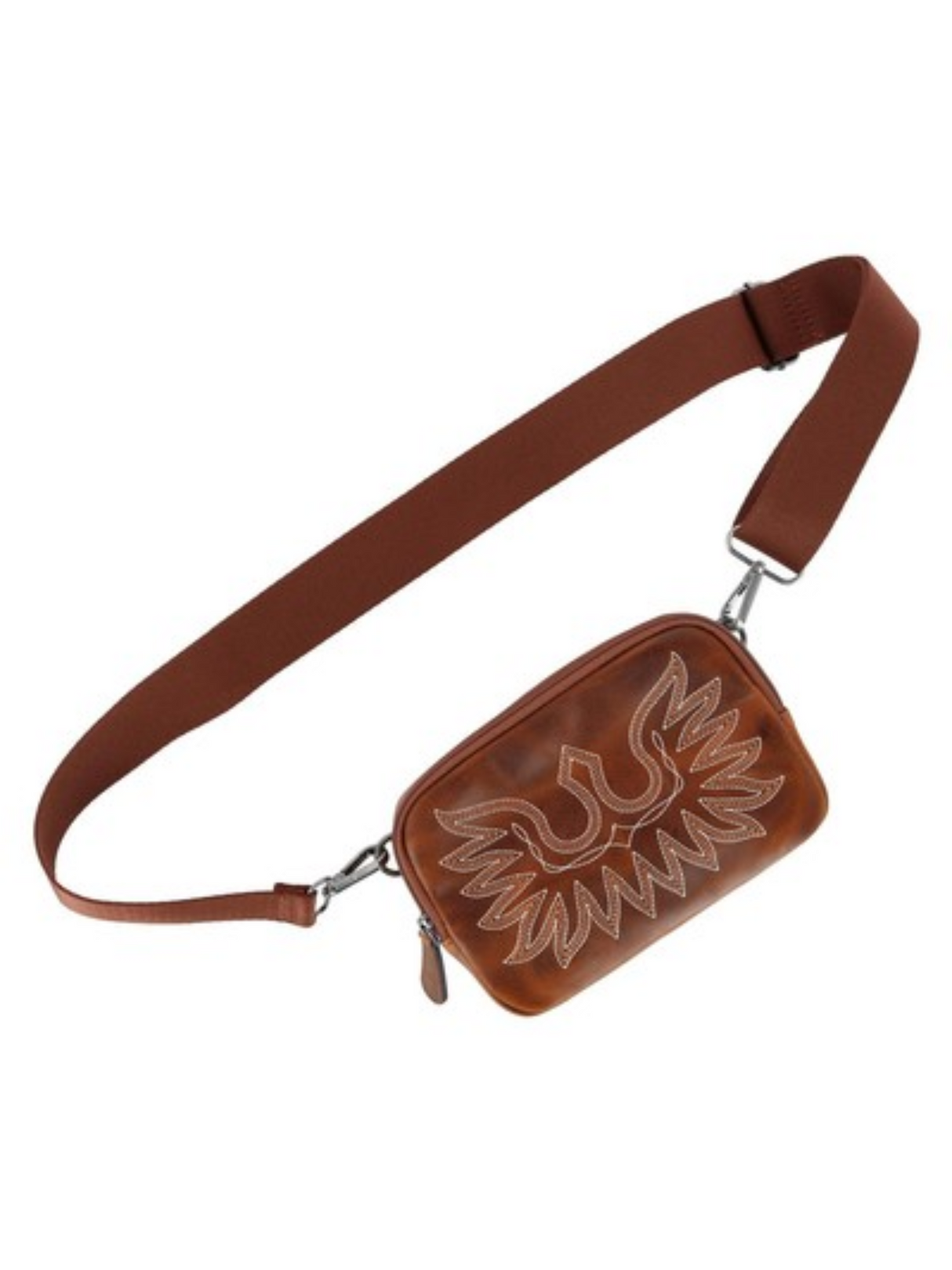 Sac de ceinture Casanova en cuir Brun