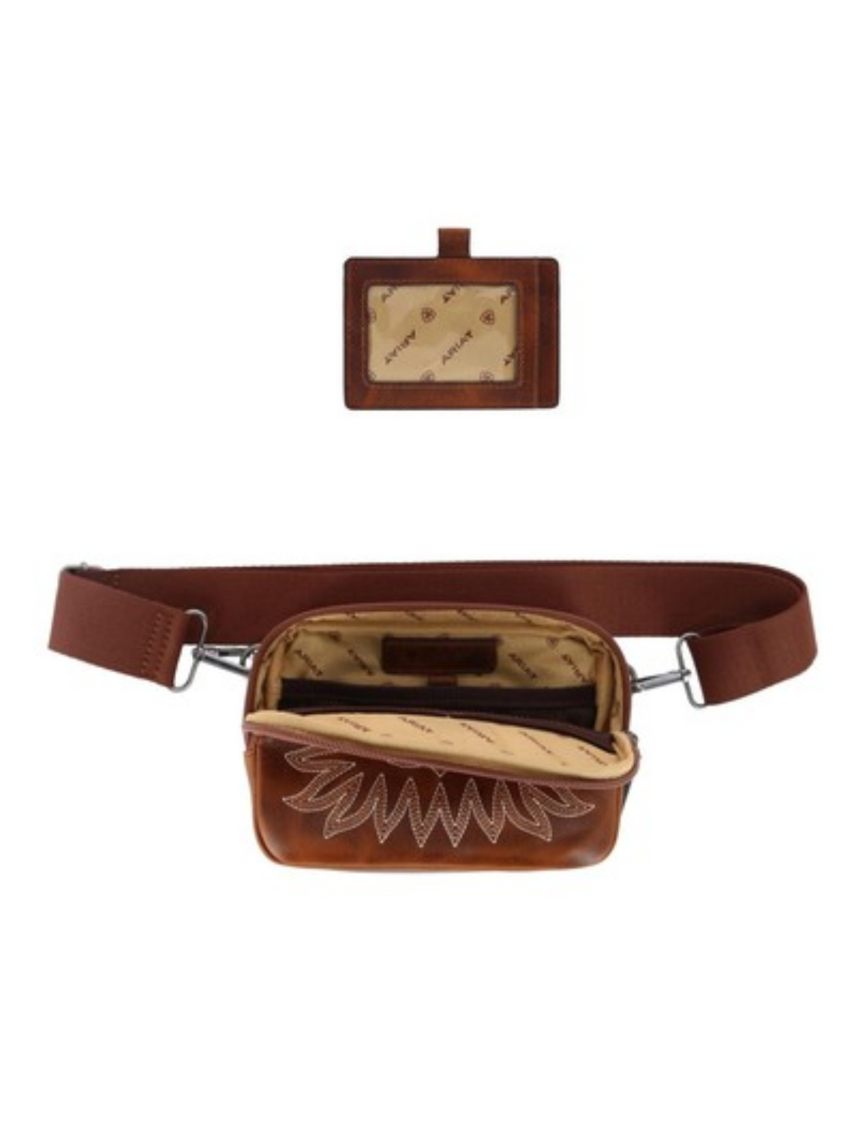 Sac de ceinture Casanova en cuir Brun