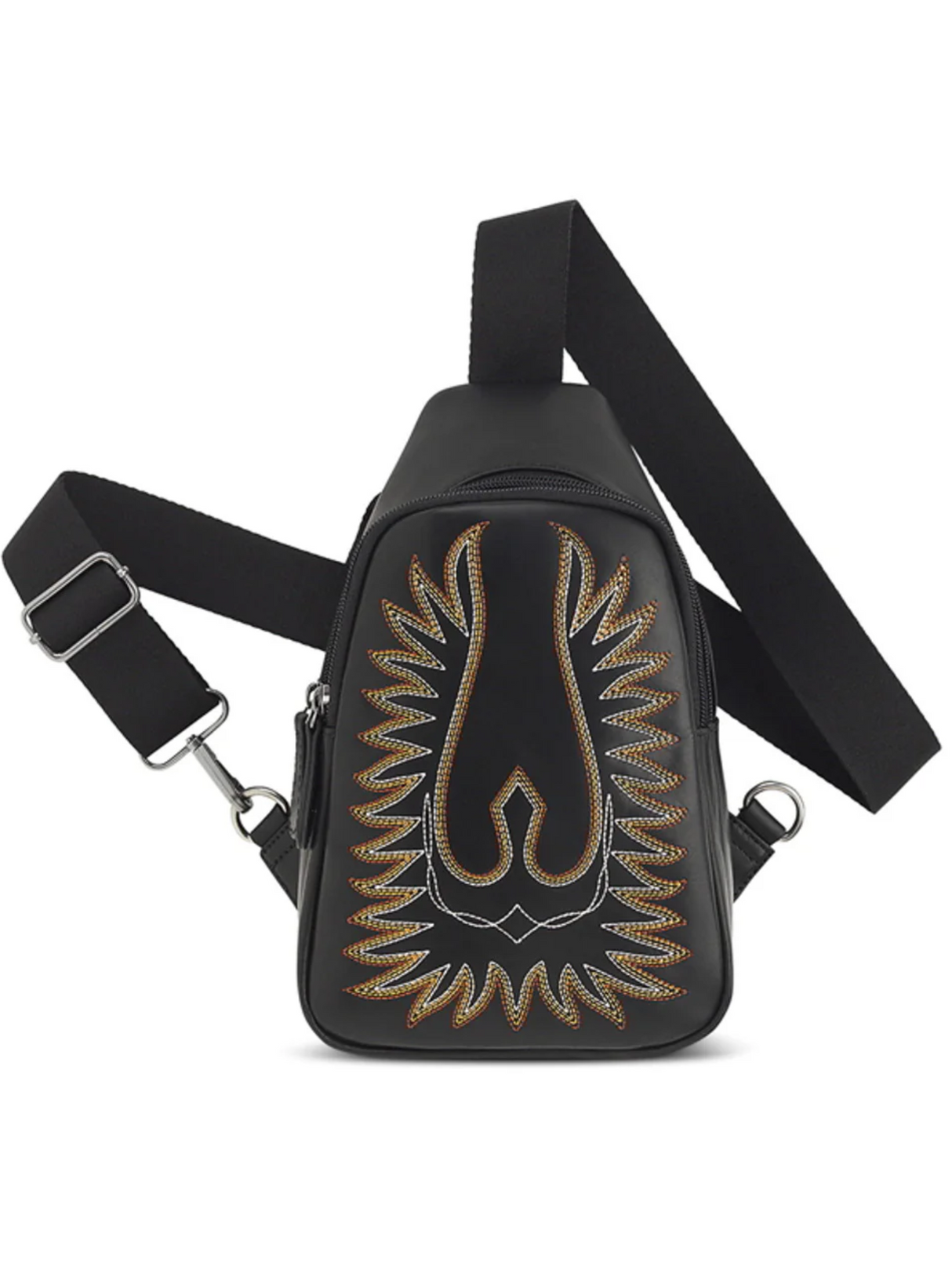 Casanova Black Leather Shoulder Bag