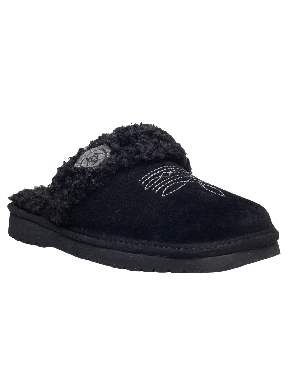 Pantoufles Jackie Square Toe Noir - Femme