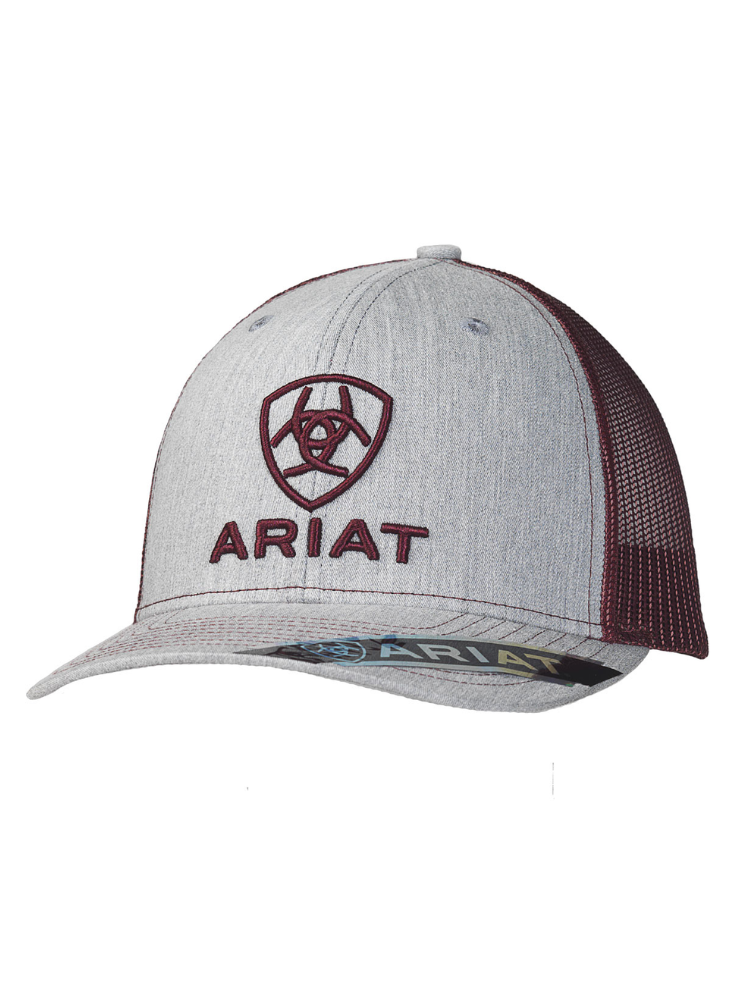 Casquette Ariat® à logo brodé Richardson 112 Gris & Bourgogne