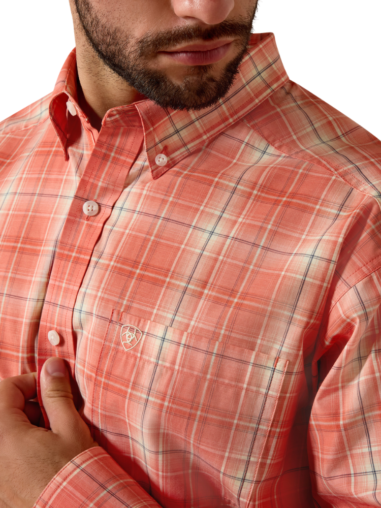 Chemise Pro Series Noble Hot Coral Plaid - Homme
