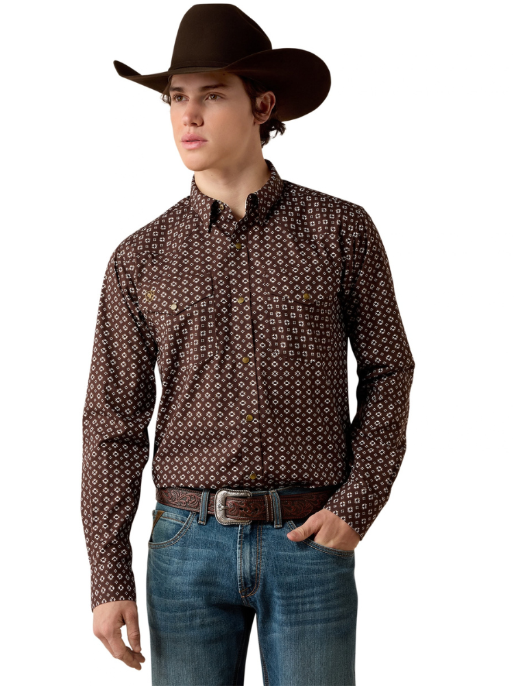 Chemise Western Rebel Coffee Bean Southwest - Homme
