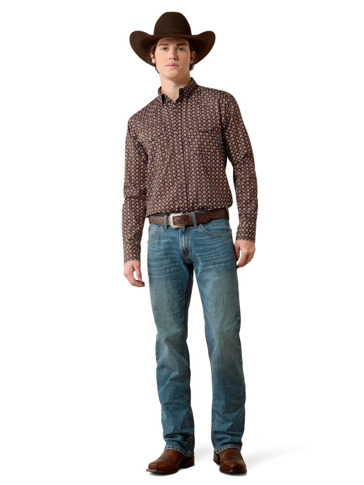 Chemise Western Rebel Coffee Bean Southwest - Homme