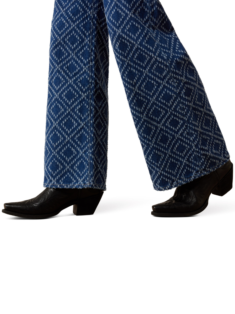 Jeans Western Jazmine Wide Needle Punch Taille Haute - Femme