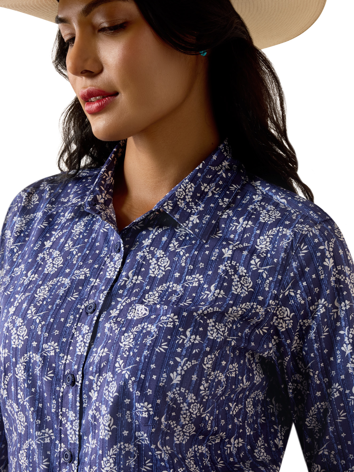 Women's Kirby Stretch Paisley Floral Western Shirt